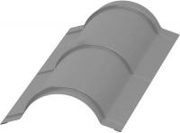 Планка конька круглого МП, серый