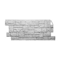 Фасадные панели FINEBER Камень дикий, мелованный белый