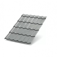 Металлочерепица МП Ламонтерра X, белый алюминий