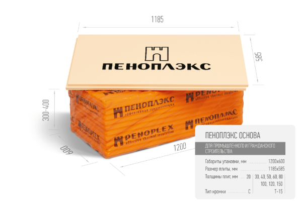 XPS Пеноплэкс Основа, 40 мм