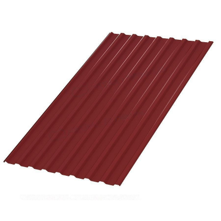 Профилированный лист МП-20, коричнево-красный