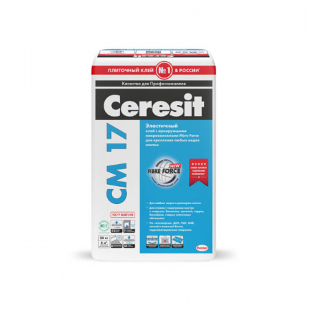 Клей для плитки Ceresit CM 17, 25кг