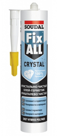 Монтажный клей-герметик Soudal FIX-ALL Crystal, бесцветный
