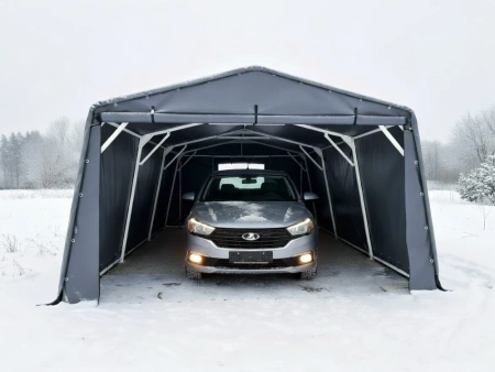 Каркасно тентовый гараж 6х4